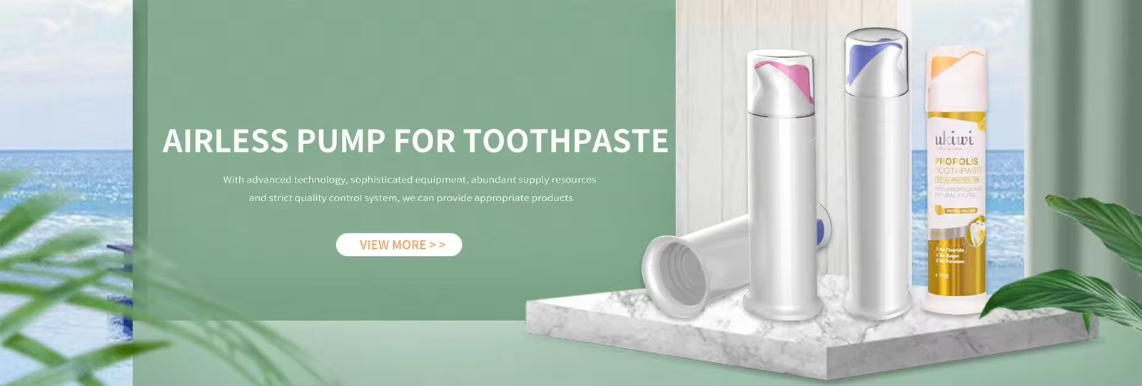 Dispensador de pasta de dientes con bomba