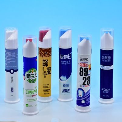 TPE 100Ml Global Custom Color Airless Toothpaste Pump Tube Bottle