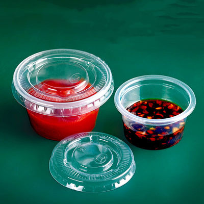 comprar Otros alimentos de color personalizado de plástico desechable Mini Yogurt Condimento Taza con tapas Fabricación en línea