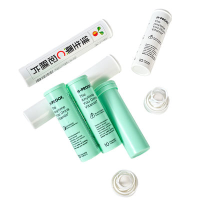 comprar Material PP Impresión blanca tubo de tableta efervescente personalizado para el embalaje de pastillas médicas Fabricación en línea