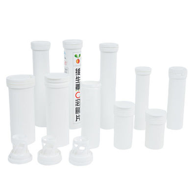 PP Plastic Tubes for Clean White Effervescent Vitamin C Protein Tablets Custom Print