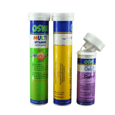 PP Material Candy Plastic Can Tube for Large Capacity Vitamin C Effervescent Tablets