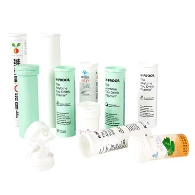 Personalized Vitamin C Private Label PP Effervescent Tablet Tube Bottle with Lid