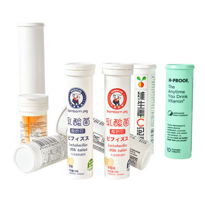 comprar Tubo de comprimidos efervescentes de PP blanco con tapón de desecante para el embalaje de pastillas de vitaminas Fabricación en línea