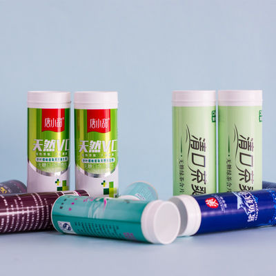 PP Base Material Multivitamin Vitamin C Private Label Effervescent Tablet Cube Bottle