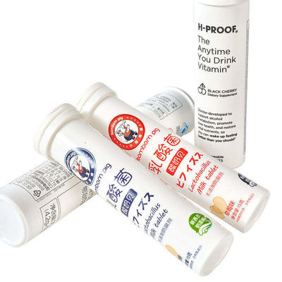 comprar Superficie mate manejo tubo de tableta efervescente para botella de refresco blanco personalizado logotipo Fabricación en línea