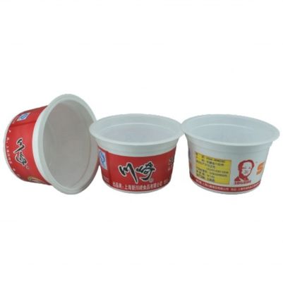 Taza de plástico de pared única para alimentos color personalizado queso desechable yogur y helado OEM