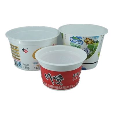 Logotipo personalizado Mini taza de yogur de plástico con diseño y material desechables