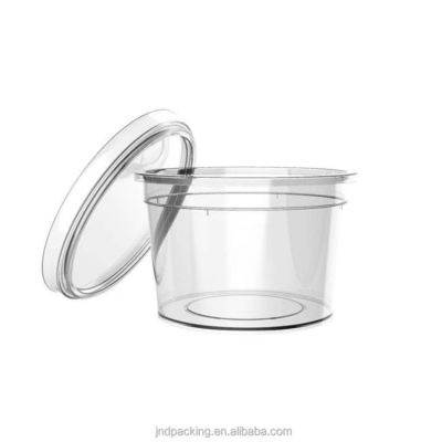 Diseño personalizado de una sola vez 400ml de plástico de PP taza de yogur transparente con tapa para el embalaje de leche 2023