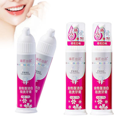 Exprimir pasta dental reparar las encías y blanquear los dientes con ingredientes herbales OEM aceptado