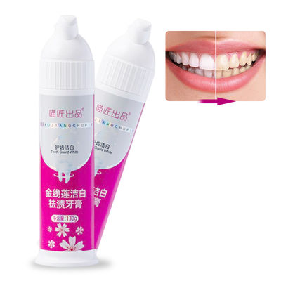 Pulidora de dientes orales multifunción de blanqueamiento de la prensa de pasta de dientes de espuma para adultos Logotipo personalizado