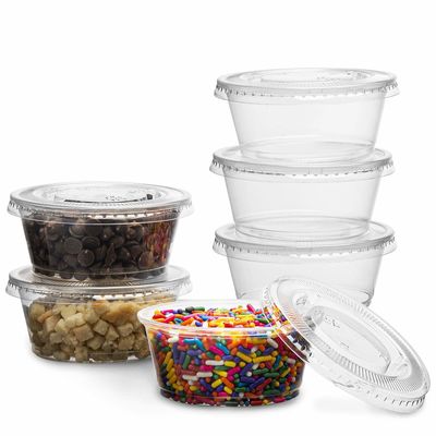 Embalaje de alimentos Cajas redondas de espuma Tazas desechables personalizadas con tapas de moldeo por inyección