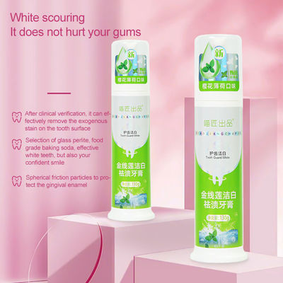 Private Label NatureTeeth Whitening Foam Toothpaste with Mint Flavor Herbal Ingredients