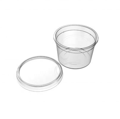 Calidad alimenticia de la mantequilla PP y el helado de la taza con el suministro de cubierta tamaño personalizado tazas de salsa desechables