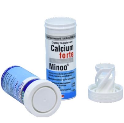 Customized Color Effervescent Tablet Flip-top Tube with Desiccant and Food Grade Plastic