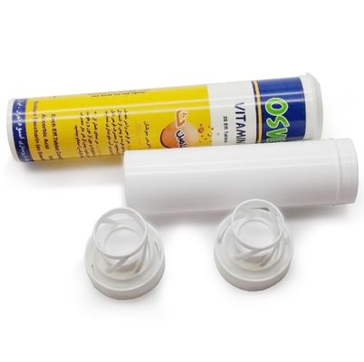 Tamaño personalizado Tubos opcionales de plástico para el embalaje de dulces para tabletas efervescentes de vitamina C