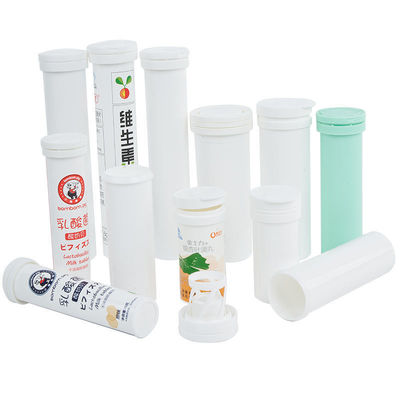 PP Plastic Tubes for Clean White Effervescent Vitamin C Protein Tablets Custom Print