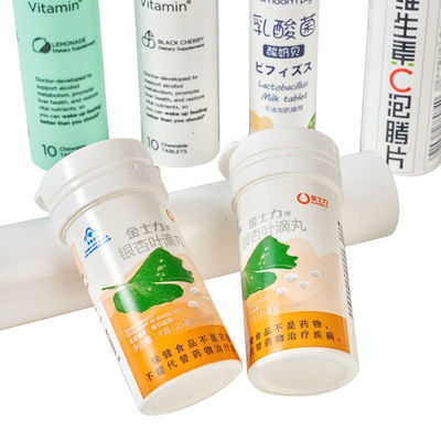 Logotipo personalizado fácil de limpiar botellas de tableta de vitamina C vacías con tapa como imagen
