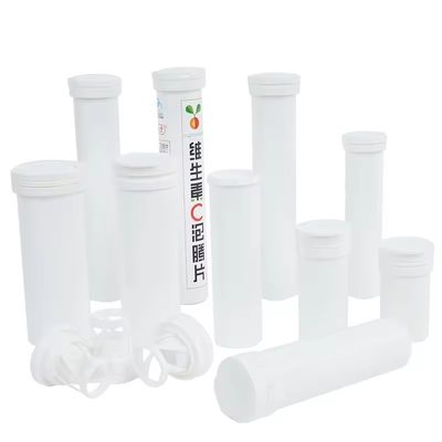 2024 Caja de píldoras blancas de fabricación para tabletas efervescentes de vitamina C en material PP