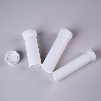 Effervescent Tablets Packaging Tubes PP Material Custom White Plastic Heart Print Cover