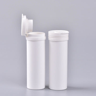 Effervescent Tablets Packaging Tubes PP Material Custom White Plastic Heart Print Cover