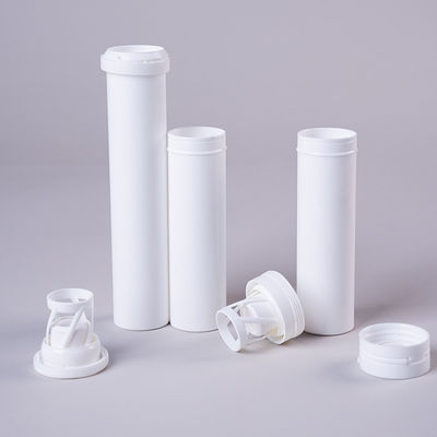 OEM Printing 30 40 50ml Vitamin C Effervescent Tablet Tubes Plastic Test Strip Vial Bottle Logo