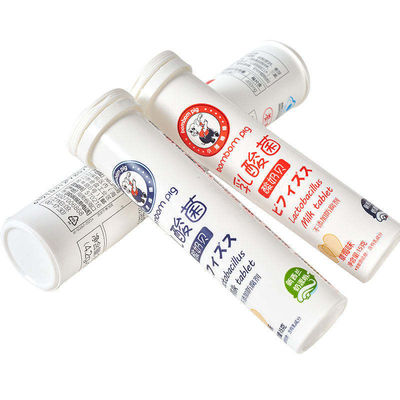 Material de cuello de PP Botella de tableta efervescente para logotipo personalizado Tabletas VC vacías de colores