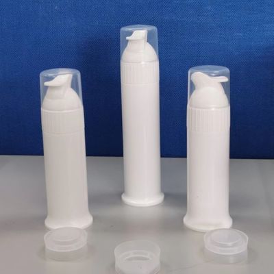 Dispensadores de bomba de plástico vacío pasta de dientes botellas sin aire con logotipo y color personalizado